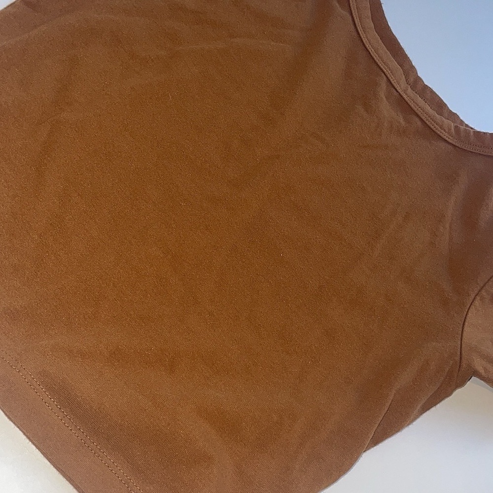 Brandy Melville teen size burgundy/brown crop. Perfect condition new without